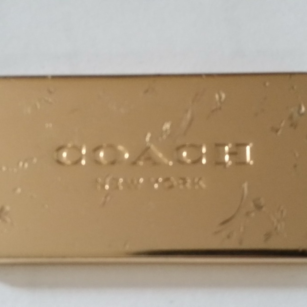 Original Gold Brass colored metal Pendant Coachbag